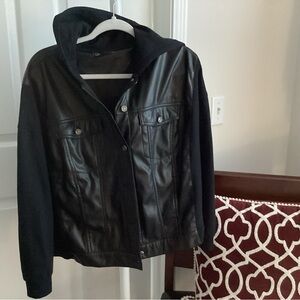 DG 2 Dianne Gilman moto hood jacket (m) vguc